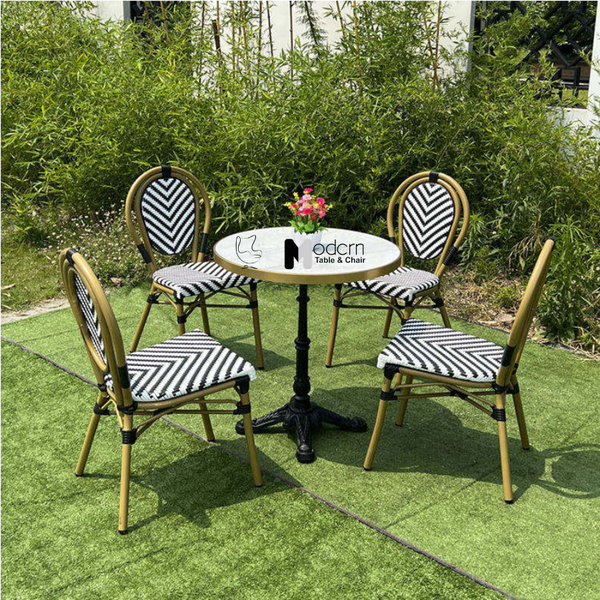 Bàn tiếp khách mặt đá tròn 80cm TE07002-08EC