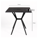 Bộ bàn ăn nhựa đúc 4 ghế đục lỗ TE10002-70-S_CAT-S