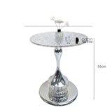 Bàn trà decor mặt pha lê tròn 50cm TS16008-05G
