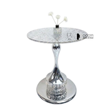 Bàn trà decor mặt pha lê tròn 50cm TS16008-05G