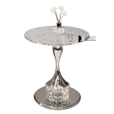 Bàn trà decor mặt pha lê tròn 50cm TS16008-05G