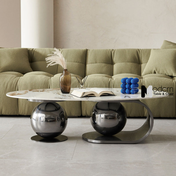 Bàn sofa mặt đá oval sang trọng TS0976-13E