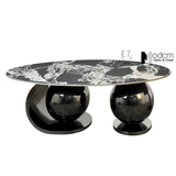 Bàn sofa mặt đá oval sang trọng TS0976-13E