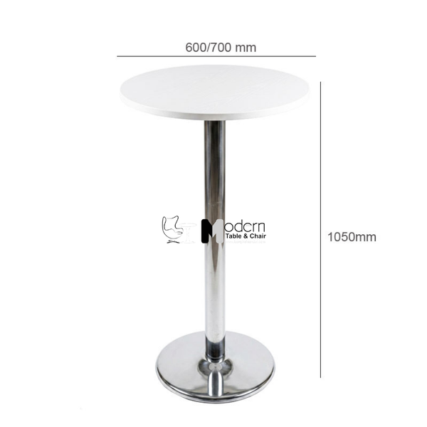 Bàn bar cao mặt gỗ chân inox bóng TB27001-06W