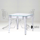 Bàn tiếp khách mặt kính khung nhựa trong suốt TE1540-08G