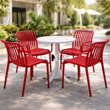 Bộ bàn ghế cafe fastfood nhựa đúc nhiều màu TE1550-65S_CC1580-S