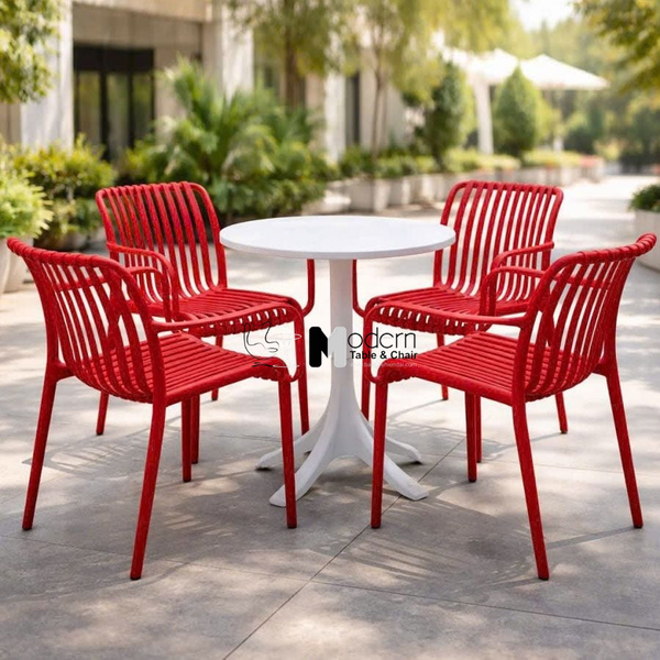 Bộ bàn ghế cafe fastfood nhựa đúc nhiều màu TE1550-65S_CC1580-S