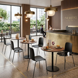 Ghế cafe fastfood thân nhựa PP chân sắt CC03001-S