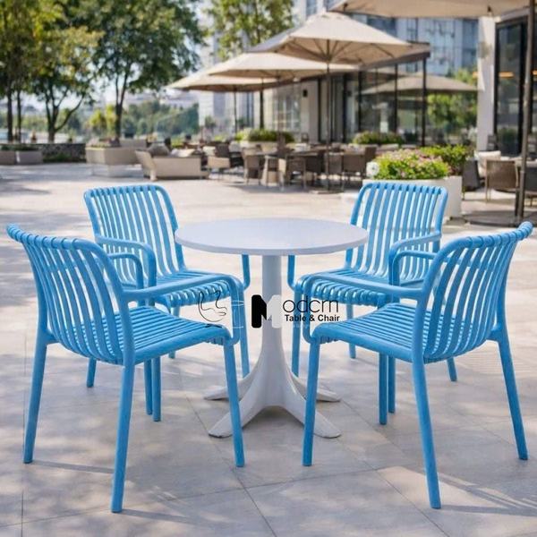 Bộ bàn ghế cafe fastfood nhựa đúc nhiều màu TE1550-65S_CC1580-S