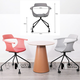 Ghế tiếp khách thân nhựa chân bánh xe NARA2-S1