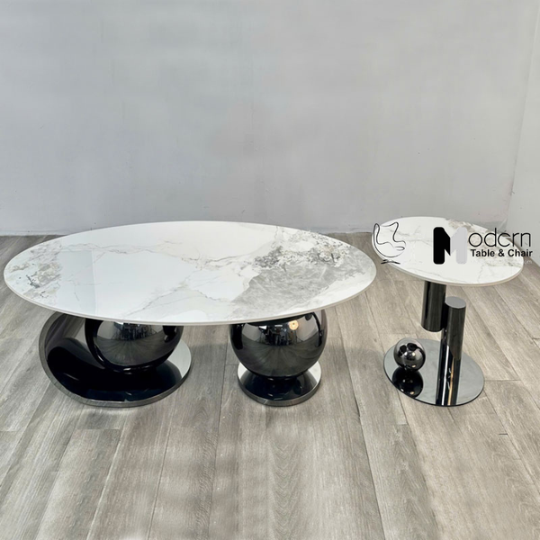 Bàn sofa mặt đá oval sang trọng TS0976-13E