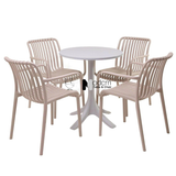 Bộ bàn ghế cafe fastfood nhựa đúc nhiều màu TE1550-65S_CC1580-S