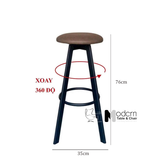Ghế bar nệm tròn xoay chân cố định CB TOYO-P