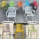 Bộ bàn ghế cafe fastfood nhựa đúc nhiều màu TE1550-65S_CC1580-S