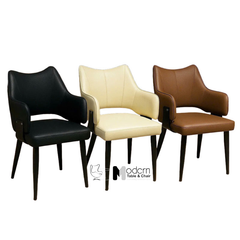 Ghế nhà hàng nệm bọc da chân sắt sơn tĩnh điện CN23003-P