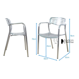 Ghế cafe ngoài trời khung hợp kim nhôm cao cấp CC07001-A