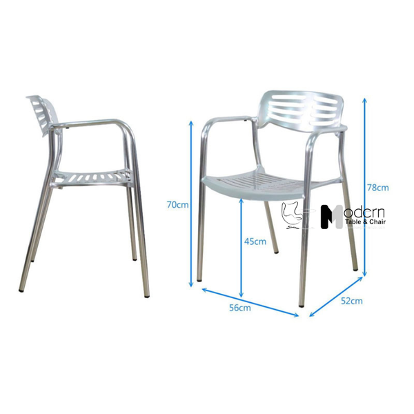 Ghế cafe ngoài trời khung hợp kim nhôm cao cấp CC07001-A