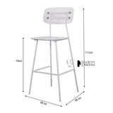 Ghế quầy bar thân nhựa trong suốt CB01003-PC