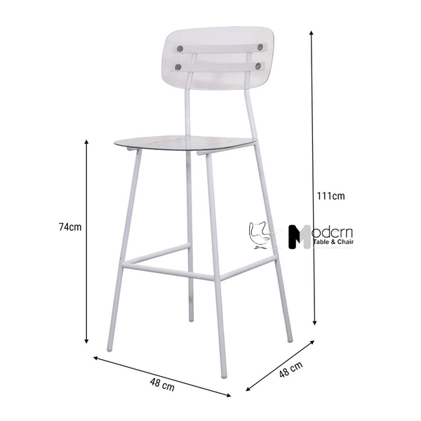 Ghế quầy bar thân nhựa trong suốt CB01003-PC