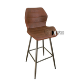 Ghế quầy tiếp khách có lưng tựa chân sắt CBF23001D-P