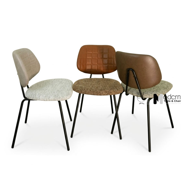 Ghế cafe nệm vải bố lưng bọc da Nappa CC23001-MP