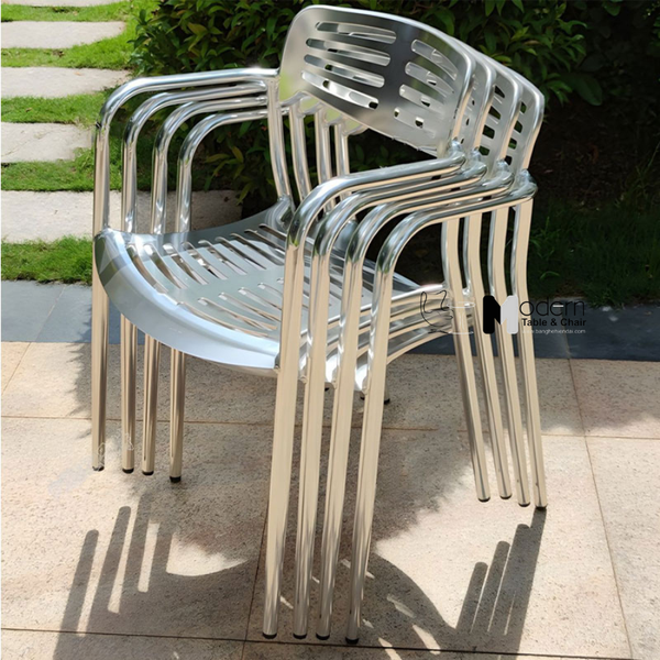 Bộ bàn ghế cafe sân vườn hợp kim nhôm SL TE07001-06N / CC07001-A