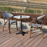 Bàn nhà hàng sân vườn mặt đá tròn TE07002-07EC