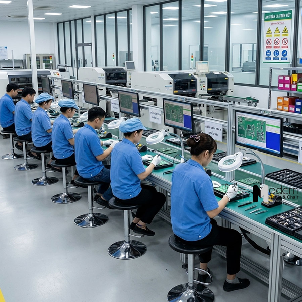 Ghế kỹ thuật viên nhà máy nệm PU tròn CB03005-PU