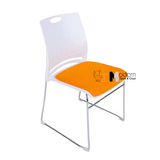 Ghế tiếp khách lưng nhựa nệm vải nhiều màu CC07002-M