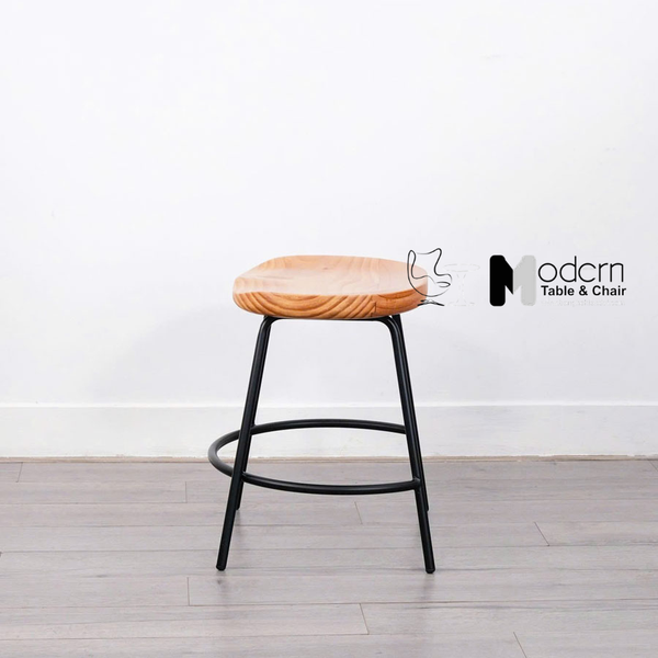 Ghế Cafe Nhỏ Gọn Mặt Gỗ Chân Sắt CB Tractor 2A-45W