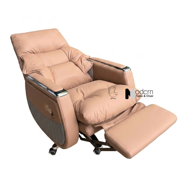 Ghế làm việc nệm da lưng cao có gác chân CR06003-P