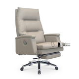 Ghế chủ tịch lưng cao có gác chân màu kem CR06006-P