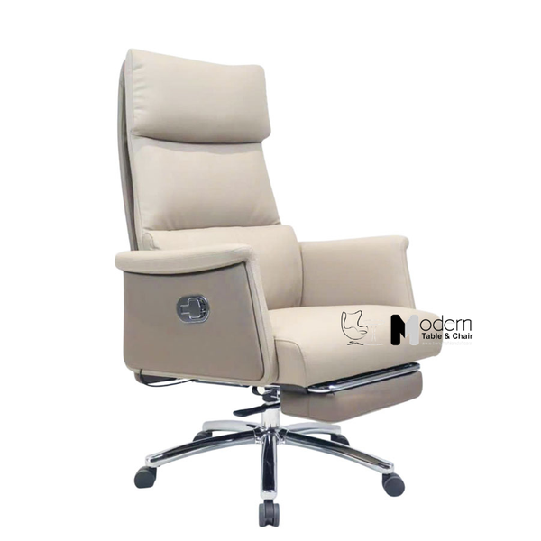 Ghế nữ lãnh đạo nệm PU dày có gác chân CR06007-P