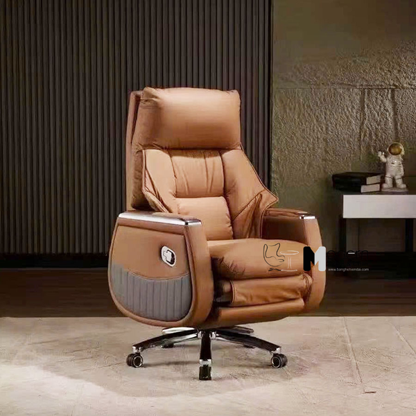 Ghế làm việc nệm da lưng cao có gác chân CR06003-P