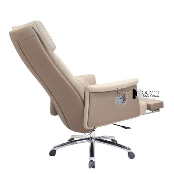 Ghế nữ lãnh đạo nệm PU dày có gác chân CR06007-P