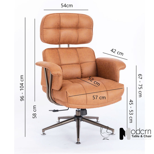 Ghế xoay văn phòng bọc da cao cấp CM4610-P