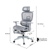 Ghế công thái học lưng lưới nệm lưới CR4337-M