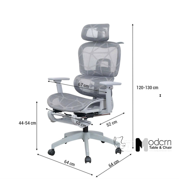 Ghế công thái học lưng lưới nệm lưới CR4337-M