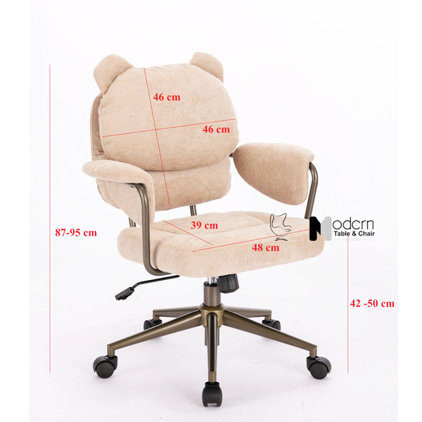 Ghế xoay nhân viên nệm vải nhỏ gọn CE23002-F