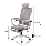 Ghế xoay văn phòng có gác chân và móc treo CR4336-2M