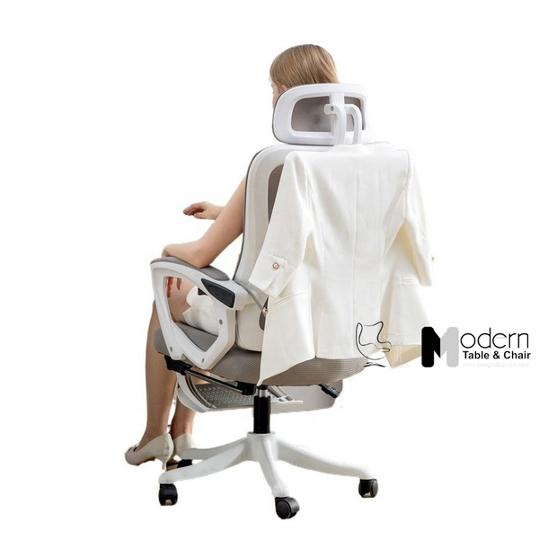 Ghế xoay văn phòng có gác chân và móc treo CR4336-2M