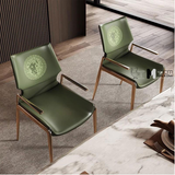Ghế cafe nệm da chân thép mạ màu vàng CN16005B-P