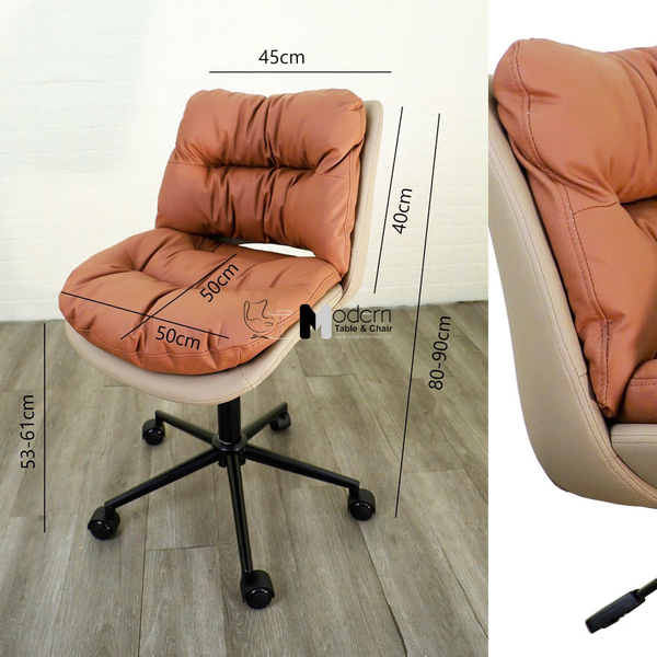 Ghế phòng họp chân xoay nệm da 2 màu hiện đại CE23001-P