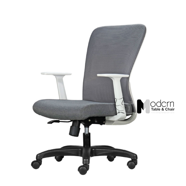 Ghế lưới làm việc lưng trung khung trắng CE08002A-2M