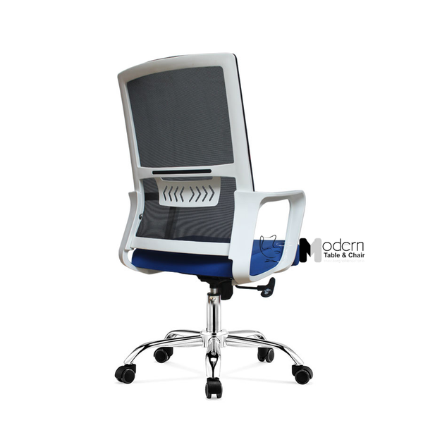 Ghế làm việc lưng trung khung nhựa trắng CE20001-2M