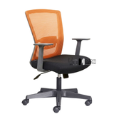 Ghế nhân viên lưng lưới chân nhựa đen CE080006A1-M