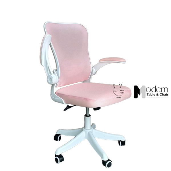 Ghế văn phòng lưng trung nệm vải màu sáng CE4562-2M