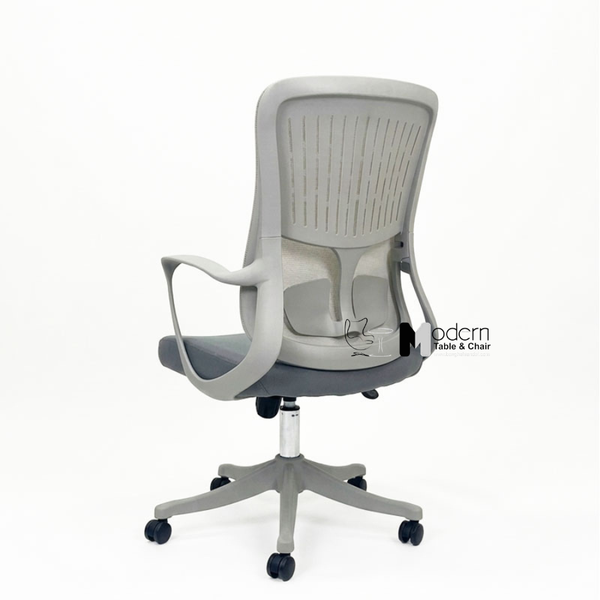 Ghế xoay làm việc lưng trung màu xám CE05002-2M