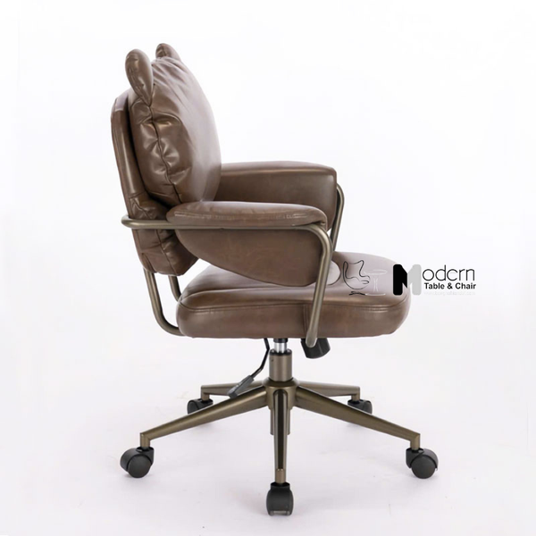 Ghế làm việc nệm da lưng trung CE23002-P