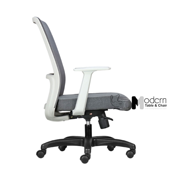 Ghế lưới làm việc lưng trung khung trắng CE08002A-2M